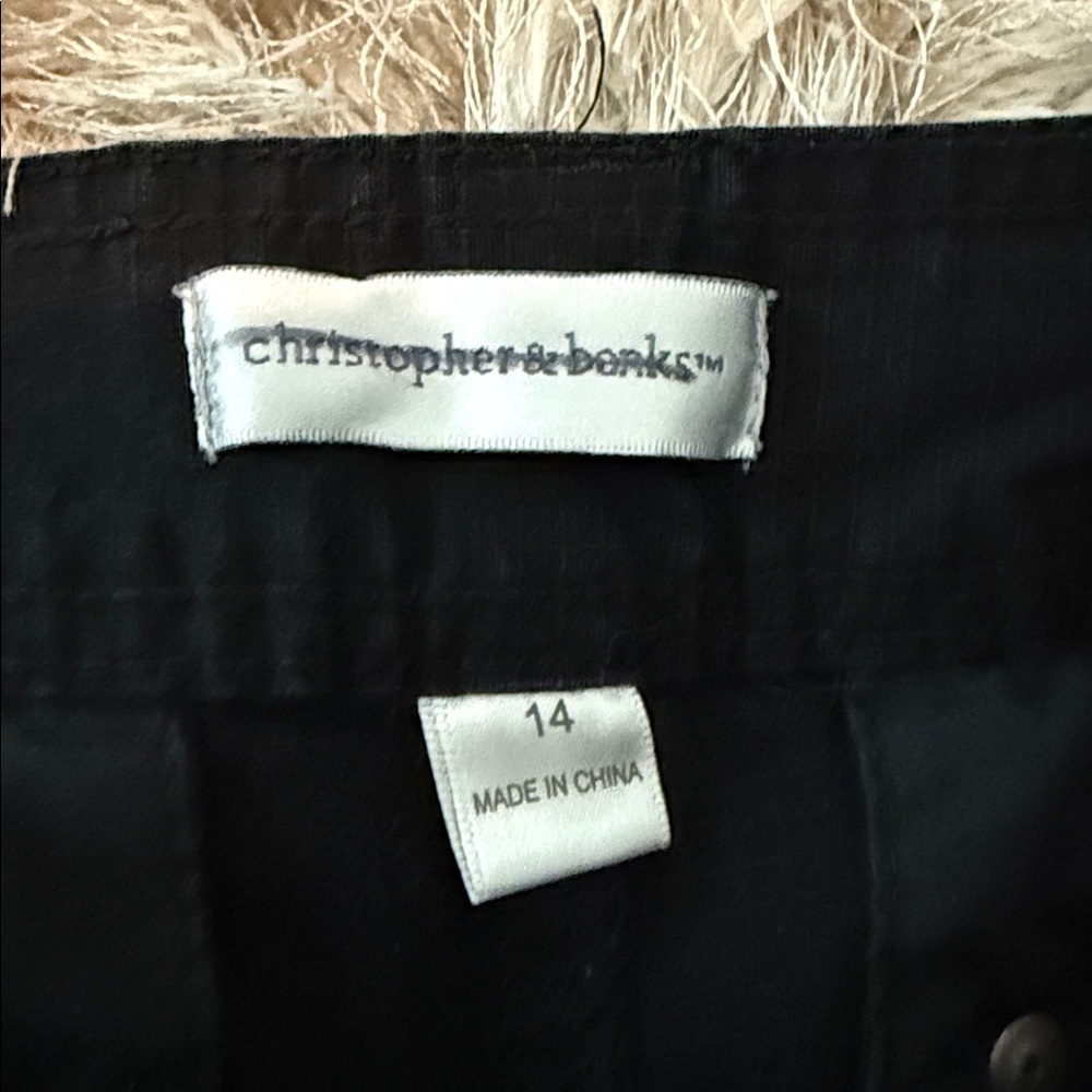 Christopher & Banks Black capris pants - Picture 2 of 3